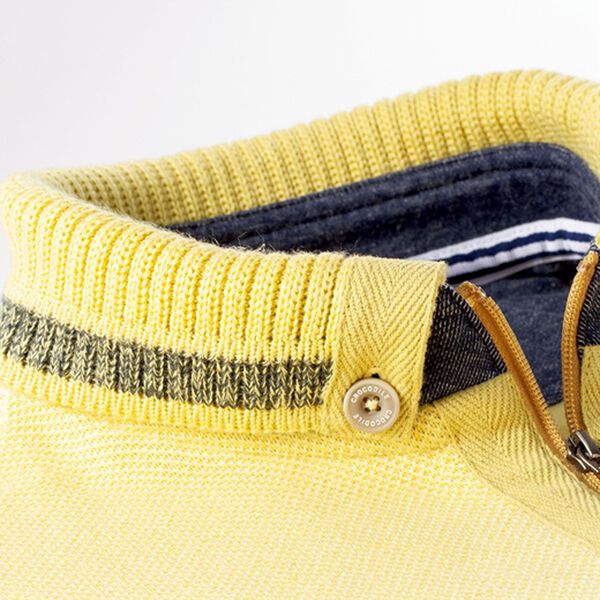 「＜クロコダイル＞裏起毛ジップ衿トレーナー（メンズトレーナー）」｜詳細画像