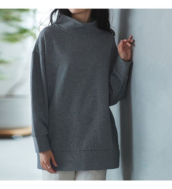 RANAN（ラナン）の「【アンチピリング】裏起毛ハイネックプルオーバー（カットソー）」｜詳細画像