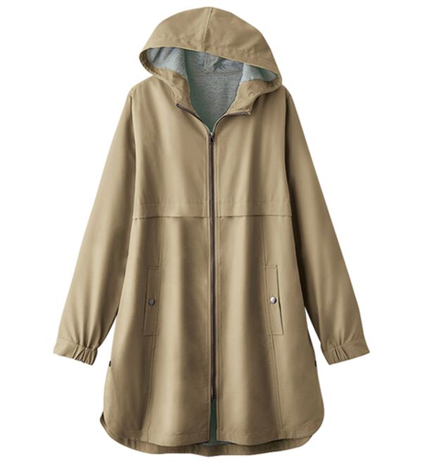 BELLUNA（ベルーナ）の「はっ水加工ボンディング素材ロング丈パーカー（ハーフコート）」｜詳細画像