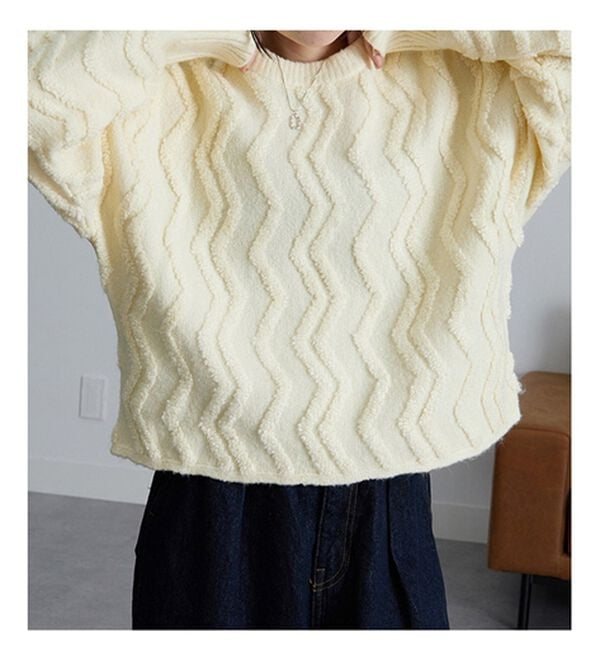 RANAN（ラナン）の「ショート丈ループニットプルオーバー（ニット・セーター）」｜詳細画像