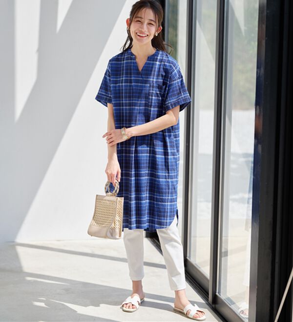 BELLUNA（ベルーナ）の「夏映え！スキッパー衿ワンピース（その他ワンピース）」｜詳細画像