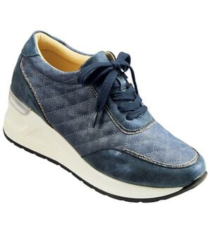 BELLUNA（ベルーナ）の「４Ｅ厚底キルティング風スニーカー（スニーカー）」｜ネイビー