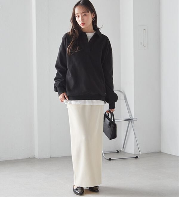 RANAN（ラナン）の「セルフカットリブロングナロースカート（ロングスカート）」｜詳細画像