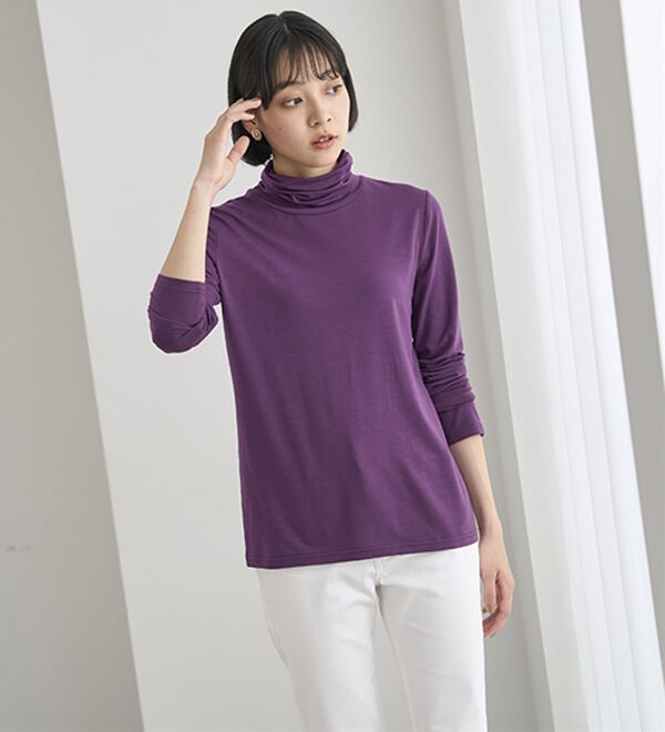 BELLUNA（ベルーナ）の「なめらかテンセル（ＴＭ）繊維ストレッチプルオーバー（カットソー）」｜詳細画像