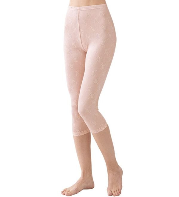 「なめらかシルク入りジャカードボトム　７分丈（肌着・インナーウェア）」｜詳細画像