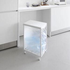 iellio（イエリオ）の「タワー　スリム蓋付目隠しダストワゴン４５Ｌ＜ｔｏｗｅｒ山崎実業＞（リビング用品）」｜ホワイト