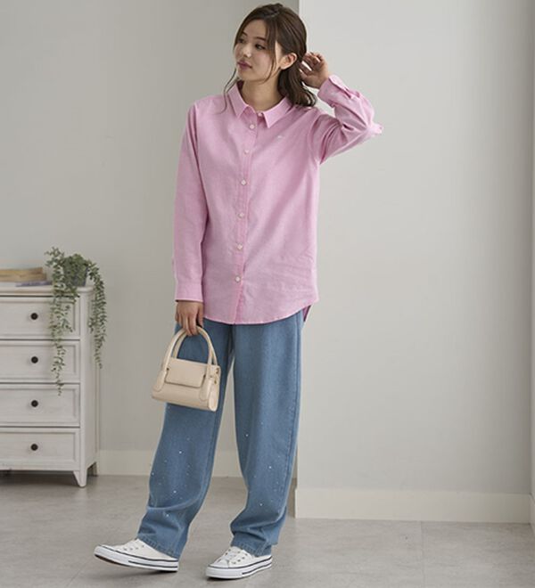 BELLUNA（ベルーナ）の「【ＰＯＬＯ　ＢＣＳ】オックス素材刺しゅうシャツ（シャツ）」｜詳細画像