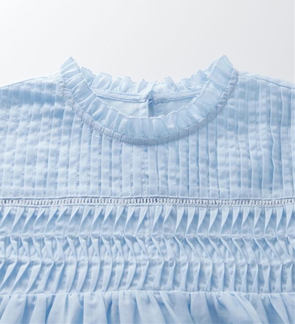 RANAN（ラナン）の「ピンタックフリルボイルブラウス（ブラウス）」｜詳細画像