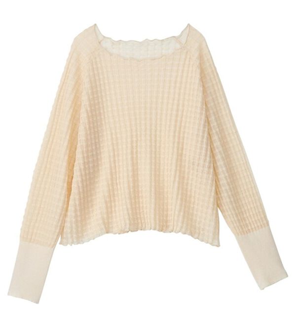 GeeRA（ジーラ）の「ジャカードシアーニットプルオーバー（ニット・セーター）」｜詳細画像