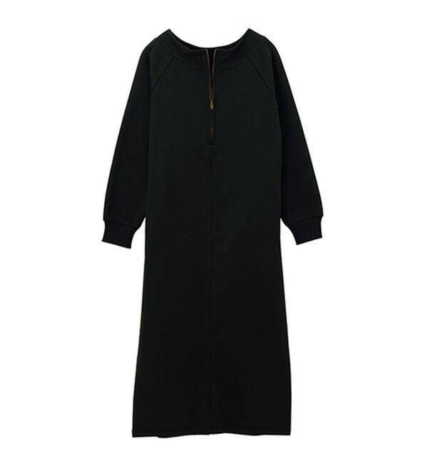 RANAN（ラナン）の「裏起毛ハーフジップワンピース（ロングワンピース）」｜詳細画像