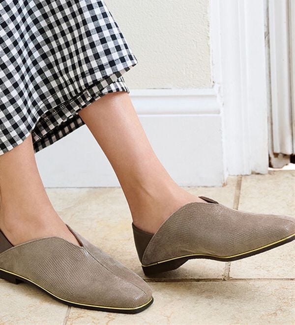 ルフラン（ルフラン）の「やわらかピッグレザー２ｗａｙパンプス（パンプス）」｜ベージュ