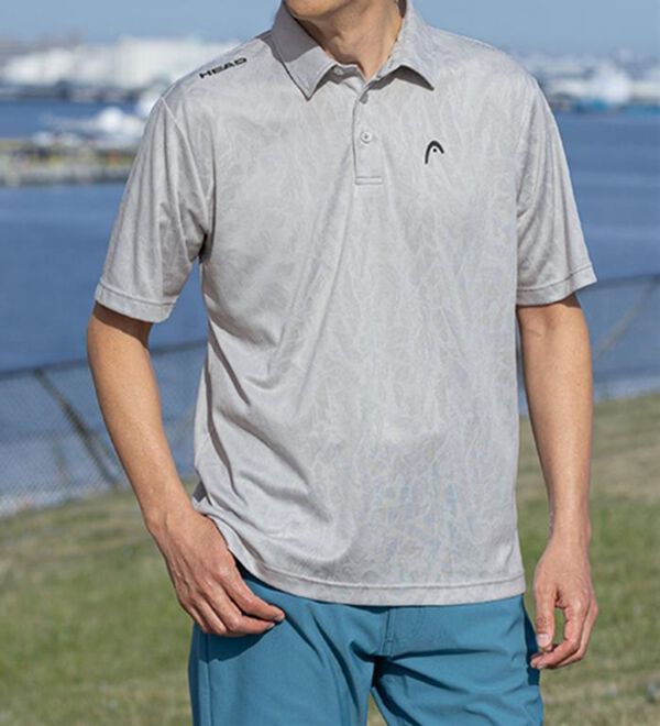 「＜ヘッド＞総柄ジャカードポロシャツ（メンズポロシャツ）」｜詳細画像