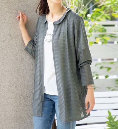ルフラン（ルフラン）の「風が通る涼やかジャケット（その他ジャケット）」