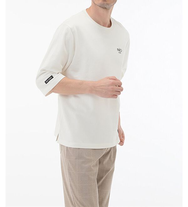 「＜イネド＞綿１００％ゆったり６分袖ライトトレーナー（メンズトレーナー）」｜詳細画像