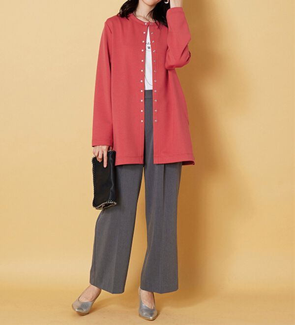 BELLUNA（ベルーナ）の「時短コーデ！ダンボール素材ロングカーデアンサンブル（アンサンブル）」｜詳細画像