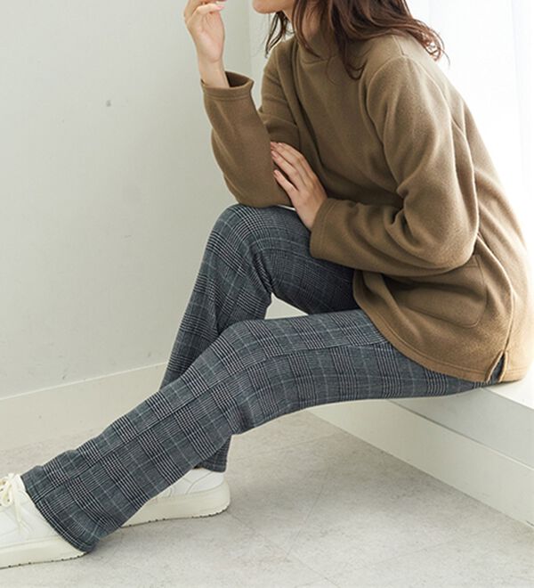 BELLUNA（ベルーナ）の「まるではく毛布！静電防止付裏ファーイージーパンツ（フルレングスパンツ）」｜詳細画像