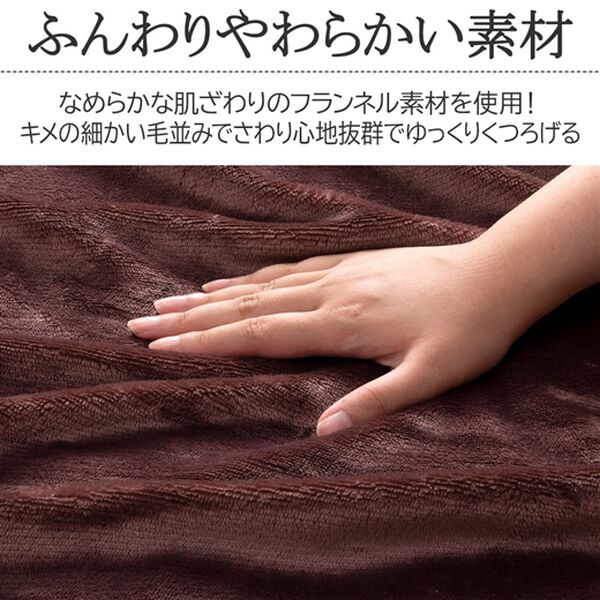 「あったかフランネル３層毛布【吸湿発熱・蓄熱・保湿・抗菌防臭】＜ベルウォーム・ベルモイスト＞＜洗える・シングル・ダブル＞（毛布・ブランケット）」｜詳細画像