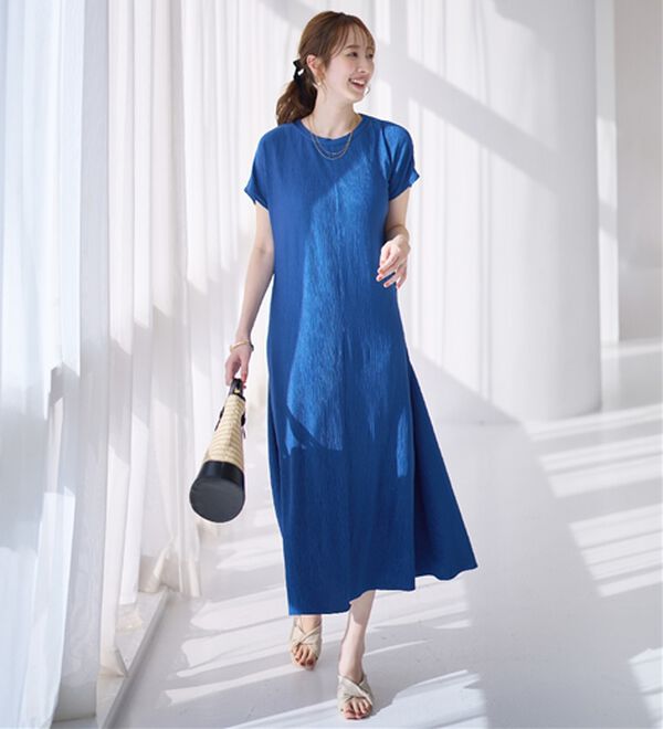 alotta（アロッタ）の「【４つの機能付】ひんやり楽ちん快適！フレアーワンピース（カットソーワンピース）」｜詳細画像