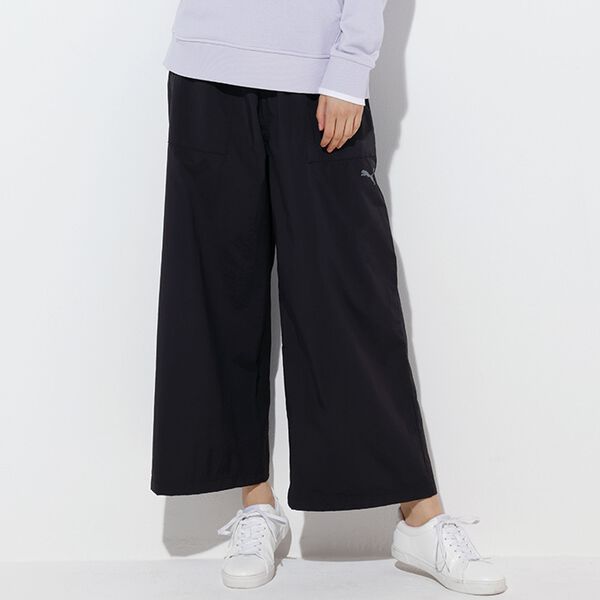 RANAN（ラナン）の「＜ＰＵＭＡ＞ウーブンワイドクロップドパンツ（クロップドパンツ）」｜詳細画像