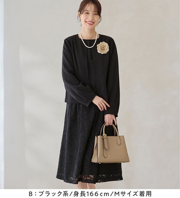 Viola e Viola（ヴィオラ エ ヴィオラ）の「【２点セット】選べる！華やかワンピースアンサンブルスーツ（ワンピースセットスーツ）」｜詳細画像