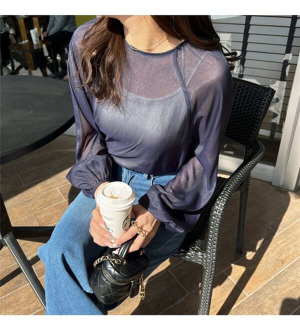 GeeRA（ジーラ）の「バックリボンシアーブラウス（ブラウス）」｜詳細画像