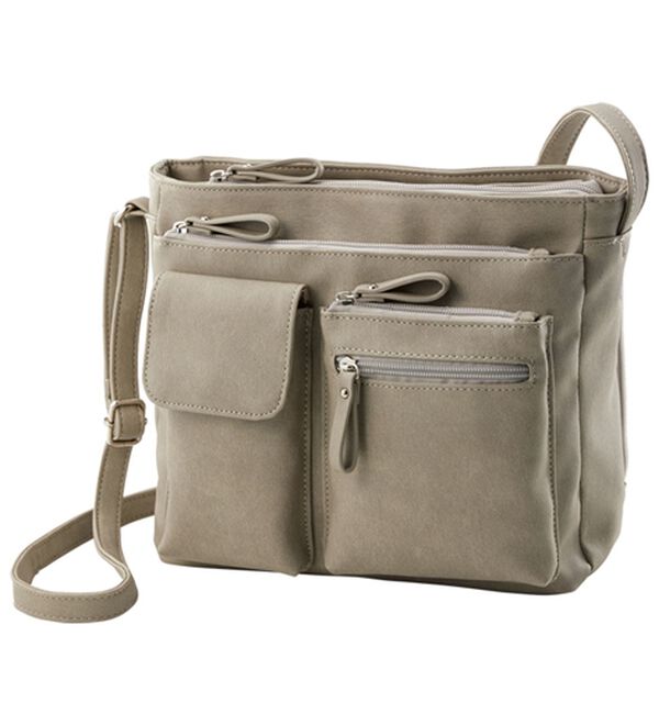 BELLUNA（ベルーナ）の「デニム調多ポケットショルダー（ショルダーバッグ）」｜グレー