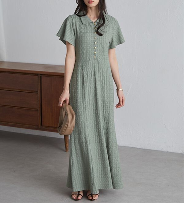 RANAN（ラナン）の「フレアスリーブマーメードポロワンピ（その他ワンピース）」｜詳細画像