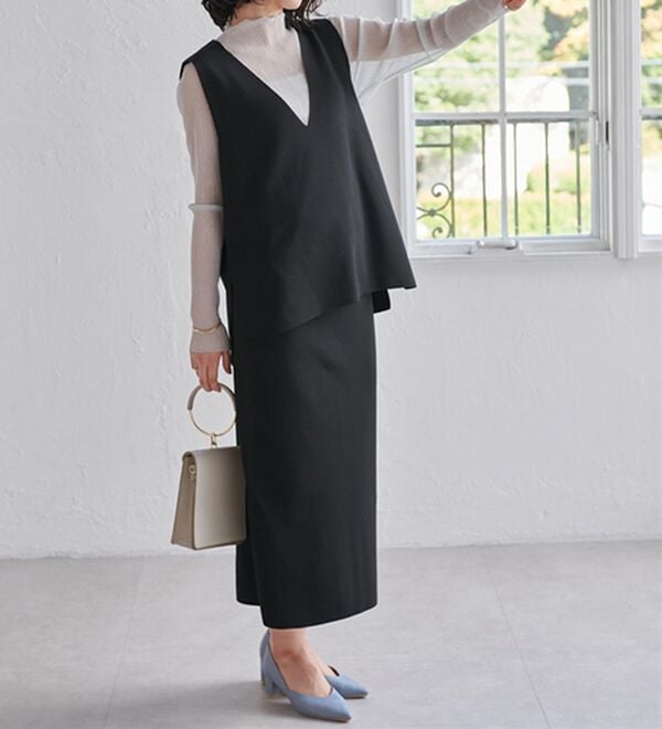 RANAN（ラナン）の「ニットベストセットアップ（ロングスカート）」｜詳細画像