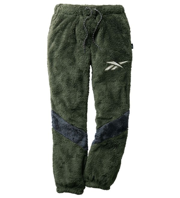 「＜リーボック＞ロゴデザインボアパンツ（メンズルームウェア）」｜カーキ