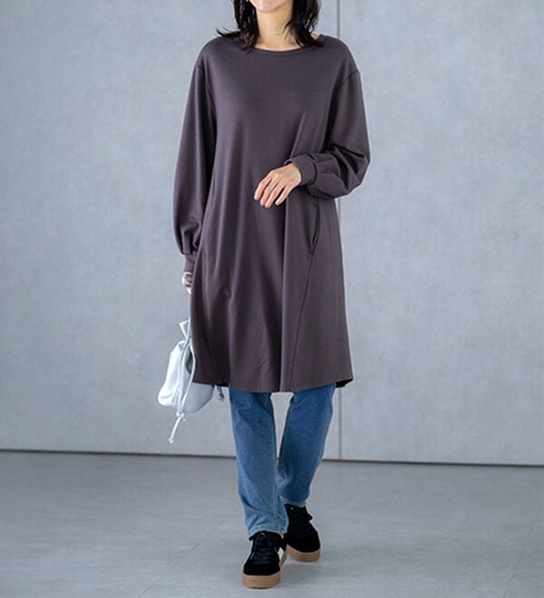 BELLUNA（ベルーナ）の「【選べる裏側】ぐん伸びニットデニムパンツ（フルレングスパンツ）」｜詳細画像