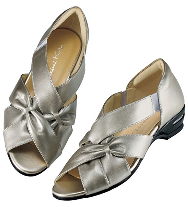 ルフラン（ルフラン）の「時見さんの５Ｅエレガントクロスサンダル（サンダル・ミュール）」｜シルバー