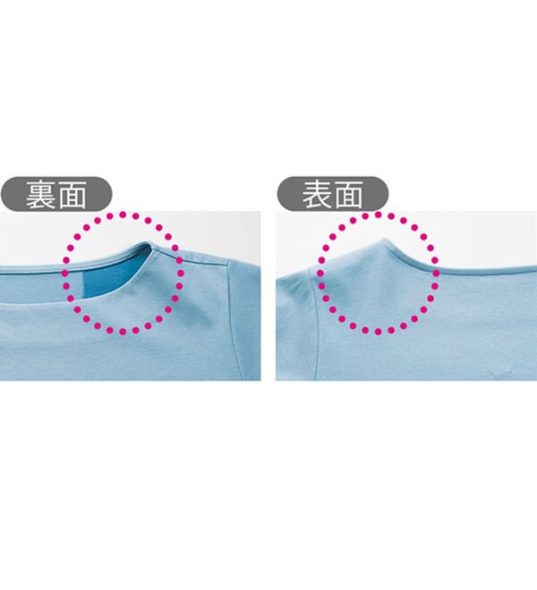 BELLUNA（ベルーナ）の「汗ジミ対策！袖タック使いロゴプルオーバー（カットソー）」｜詳細画像