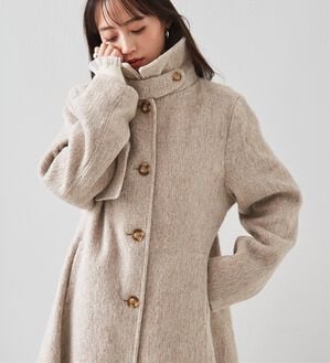 RANAN（ラナン）の「2WAYフレアーステンカラーシャギーコート（ロングコート）」｜詳細画像