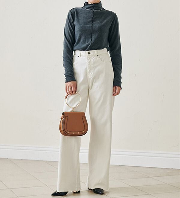 RANAN（ラナン）の「前後２ＷＡＹ！メロウ使いニットソーフリルプルオーバー（カットソー）」｜詳細画像