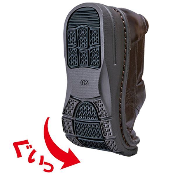 BELLUNA（ベルーナ）の「４Ｅ牛革切替アウトステッチシューズ（スリッポン）」｜詳細画像