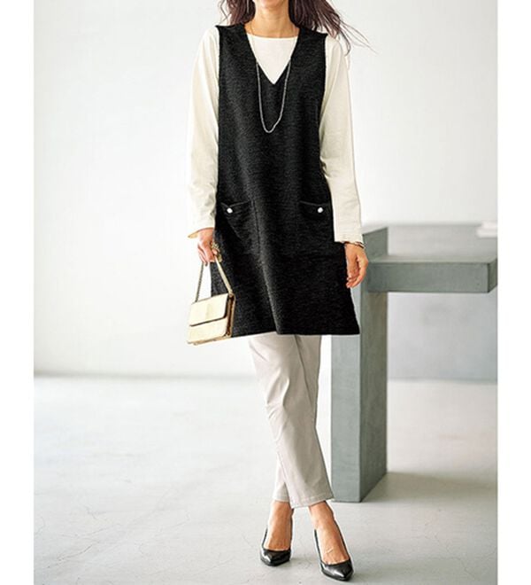 BELLUNA（ベルーナ）の「ジャカード素材ジャンスカアンサンブル（アンサンブル）」｜詳細画像