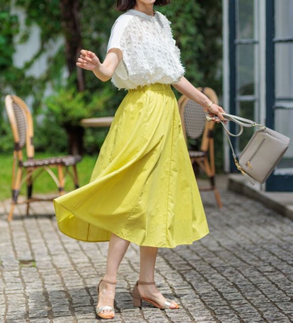 BELLUNA（ベルーナ）の「ふんわり切替フレアースカート（ロングスカート）」｜詳細画像