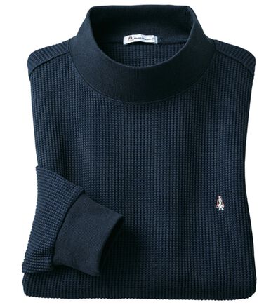 「＜ハッシュパピー＞杢調ワッフル地ハイネックトレーナー（メンズトレーナー）」