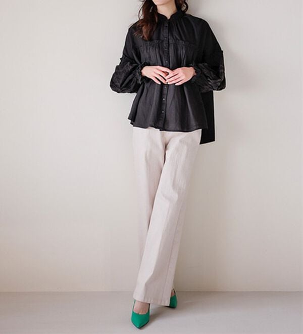 RANAN（ラナン）の「綿100％袖ボリューム刺しゅうブラウス（ブラウス）」｜詳細画像