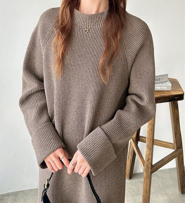 GeeRA（ジーラ）の「裾ファスナースリットニットワンピース（ニットワンピース）」｜詳細画像