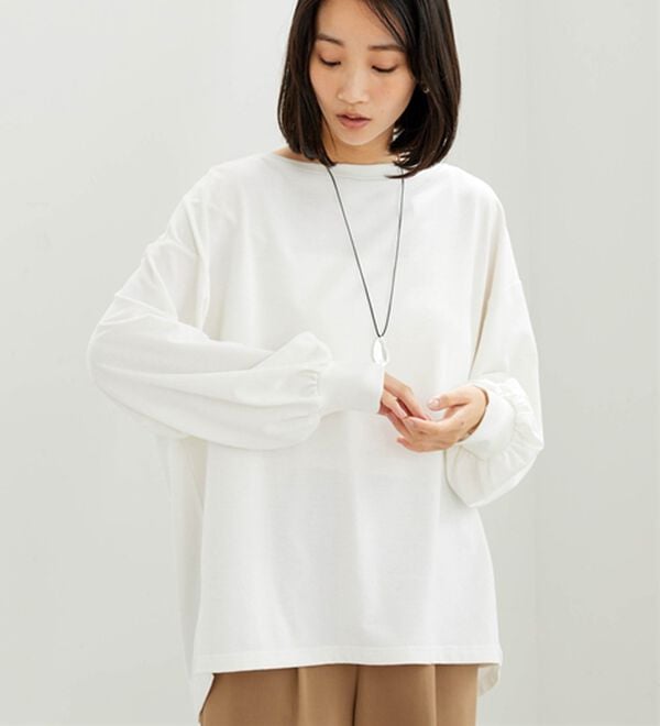 BELLUNA（ベルーナ）の「ロンＴ以上、スウェット未満！ゆったり抜け感プルオーバー（カットソー）」｜詳細画像