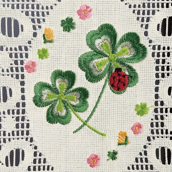 「刺しゅう入りレースのれん（のれん・間仕切り・カフェカーテン）」｜詳細画像