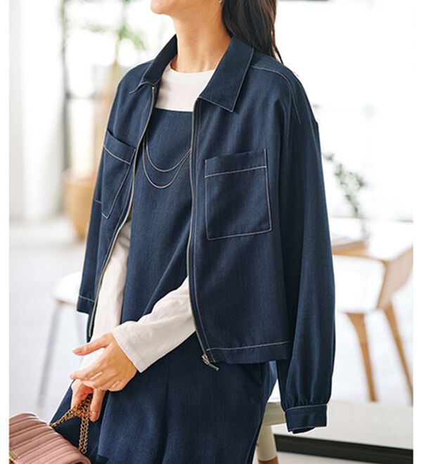 BELLUNA（ベルーナ）の「麻調ジャケット&times;キャミワンピアンサンブル（その他ワンピース）」｜詳細画像
