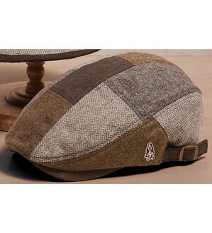 「＜ハッシュパピー＞紳士のツイード素材パッチワークハット（メンズ帽子）」｜ハンチング