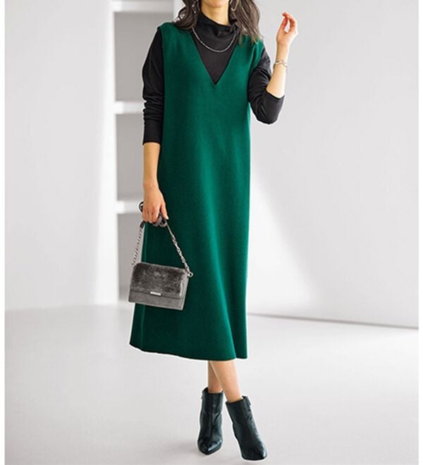 BELLUNA（ベルーナ）の「ジャカード素材ワンピースアンサンブル（アンサンブル）」｜詳細画像