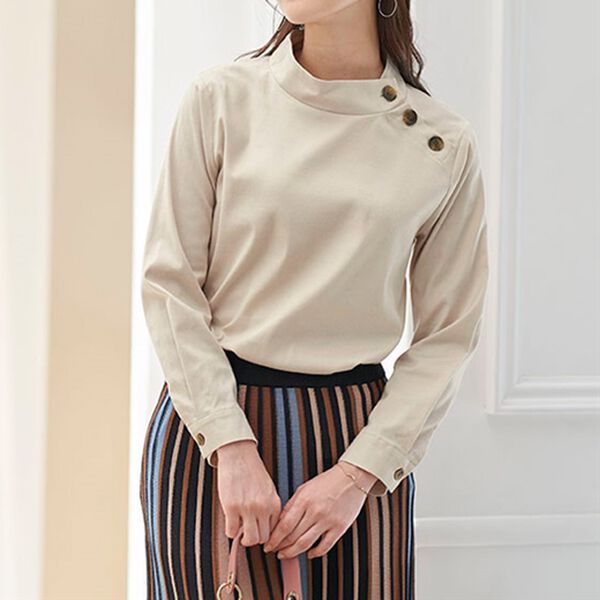 BELLUNA（ベルーナ）の「綿・テンセル（ＴＭ）繊維ストレッチブラウス（ブラウス）」｜詳細画像