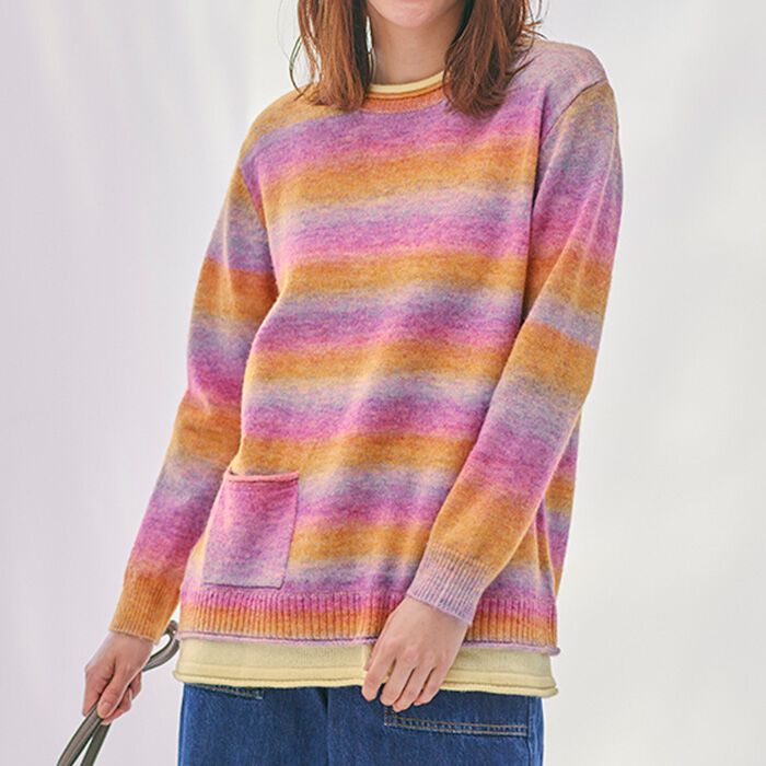 ニット 「PGG」ポリエステルヤーン ニットフーディプルオーバー (UNISEX) メンズ PGG直営店舗\u0026公式オンライン限定ポリエステルヤーンmmニット