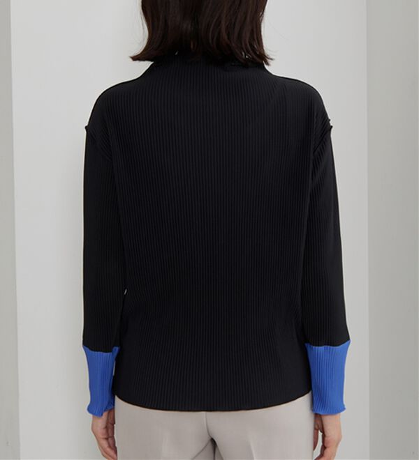 BELLUNA（ベルーナ）の「プリーツ素材配色デザインプルオーバー（カットソー）」｜詳細画像