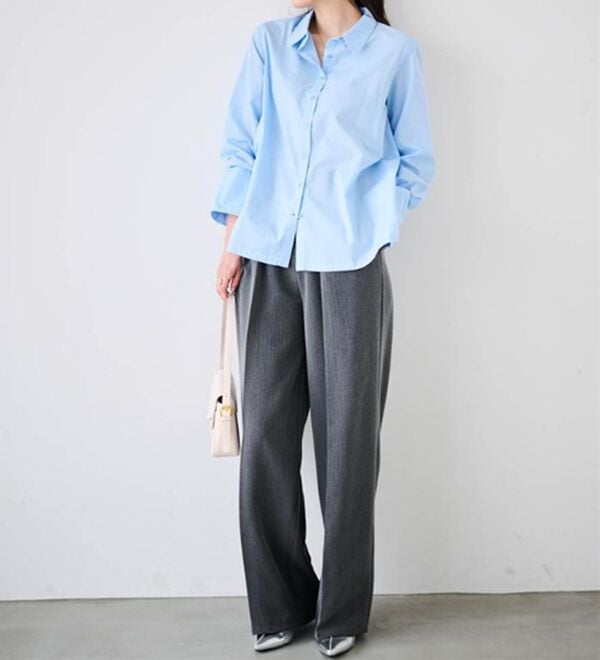 RANAN（ラナン）の「ウール調２タックワイドパンツ（フルレングスパンツ）」｜詳細画像