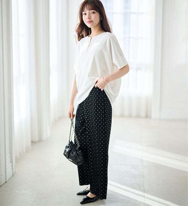 RANAN（ラナン）の「【4つの機能付】ひんやりハーフジップコクーンチュニック（チュニック）」｜詳細画像